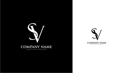 SV or VS initial logo concept monogram,logo template designed to make your logo process easy and approachable. All colors and text can be modified.
