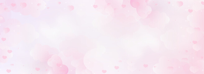 ハートの背景　バレンタイン　フレーム　ピンク
