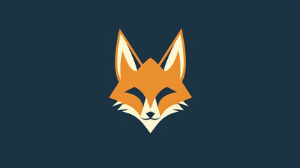 Fototapeta premium Flat vector logo of head animal, minimalist logo