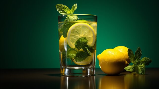 glass of lemonade,mahito drink, healthy eating