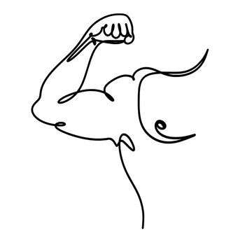 recommend clip art: Man flexing bicep muscle arm strength