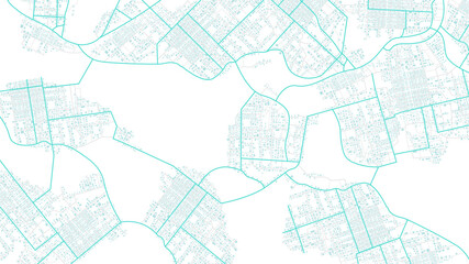 Abstract navigation plan of urban area. Generic city map with signs of streets, roads, house. Simple scheme of city with poi. Colored flat, editable vector illustration