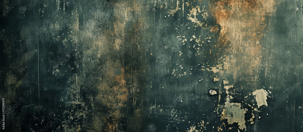 Poster vintage grunge texture in a dark background with an abstract highlighted corner.