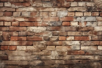 Obraz premium Detailed brick wall texture, Generative AI