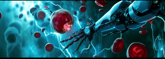 The use of nanorobots in removing blockages