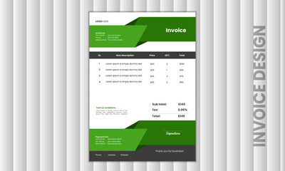 Unique and attractive invoice design for business