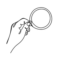 Hands holding a cup of coffee one continuous line drawing 