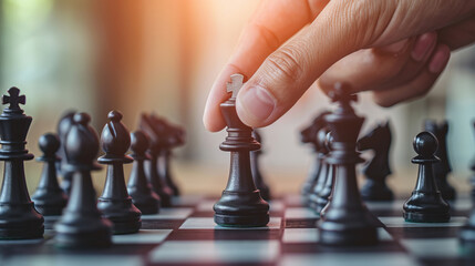 Strategic chess game in motion, AI Generative