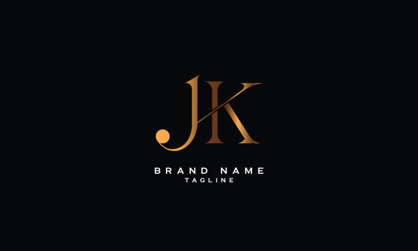 JHK, JKH, HJK, HKJ, KHJ, KJH, JK, KJ, Abstract initial monogram letter alphabet logo design