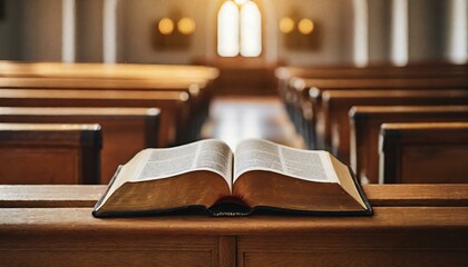 Open Bible in The Church