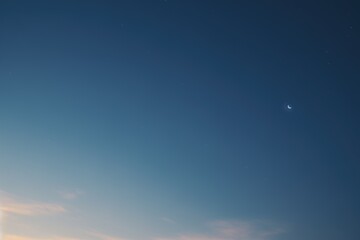 Naklejka na ściany i meble new moon in pitchdark sky without any stars