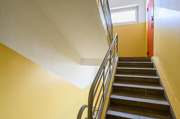 interior apartment room stairs, steps staircase inside house
