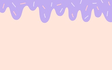 Background with donut glaze. pastel colorful. Pattern design for banner, poster, card, postcard, cover, brochure. Vector illustration	