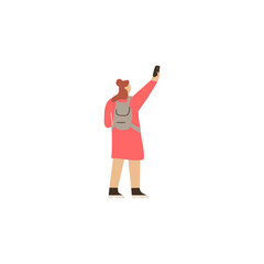 pose of a holiday person wearing orange clothes person