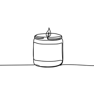 recommend clip art: Aroma candles one line art