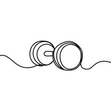 recommend clip art: Dumbbell one line art