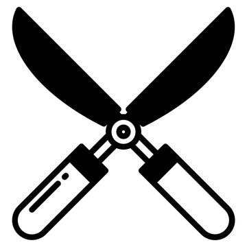 recommend clip art: Shears glyph and line vector illustration