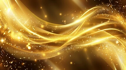 Gold-colored wallpaper, very bright, luxury simulation
