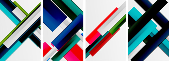 Minimal lines and color stripes poster abstract backgrounds. Vector illustration For Wallpaper, Banner, Background, Card, Book Illustration, landing page