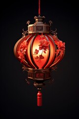 Fototapeta premium Chinese lantern 3d render generative AI