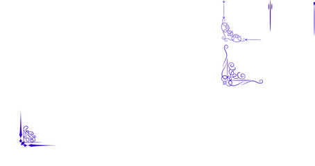 corner ornament in purple set