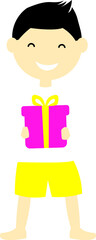 Kid Holding Gift Box