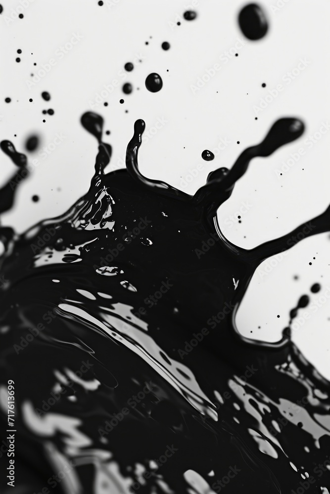 Aufkleber A monochromatic image capturing a splash of liquid. Suitable for various uses