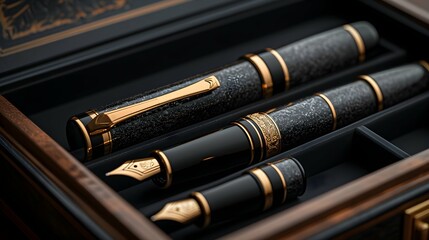 photography of luxury pens