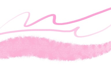abstract lines of pink color on a white background of different shapes, movement