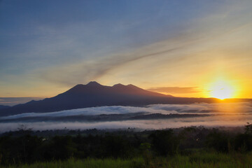 sunrise over the mountains