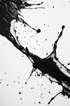 A dynamic black and white photo capturing a splash of liquid in mid-air. Suitable for use in advertising, science-related articles, or creative design projects