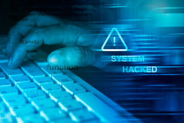 system hacked alert , security awareness
