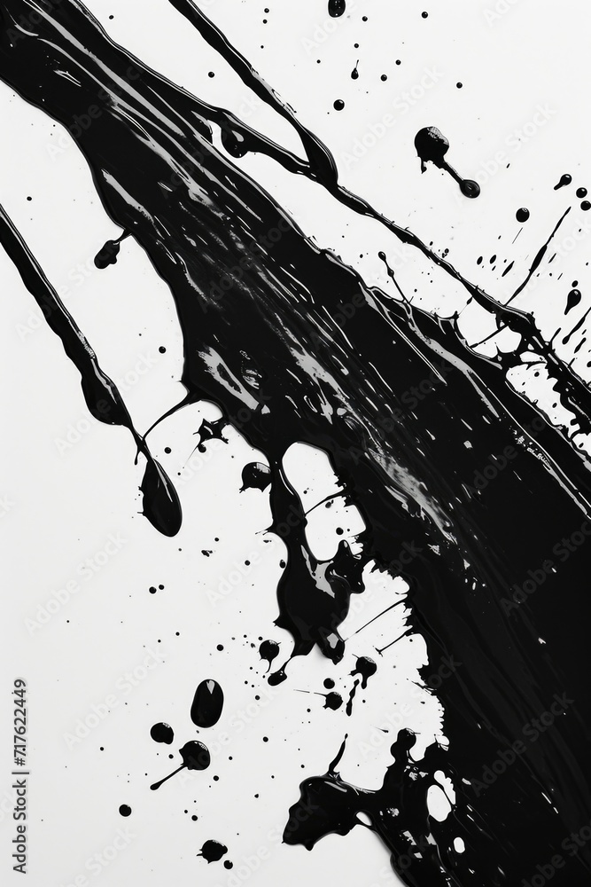 Poster a black and white photo of a paint splatter. versatile and suitable for various design projects