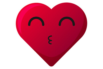 Cute Heart Expression Sticker Design