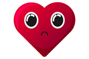 Cute Heart Expression Sticker Design