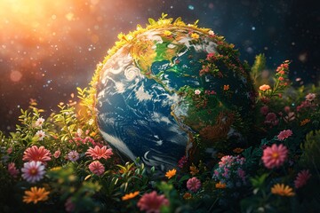 Eco-Friendly Earth Day Celebration: A Planetary Paradise Generative AI