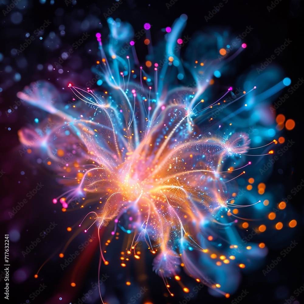 Aufkleber abstract fractal background, computer-generated image. digital art.ai.