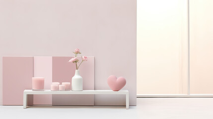 Minimalist Love Palette Sweet Simplicity Background Ai Generative