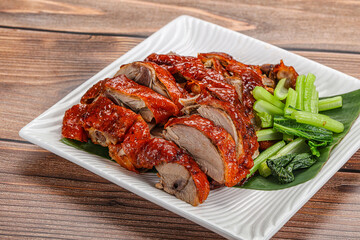 Asian cuisine - roasted duck with skin