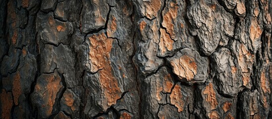 A tree with cracked bark.