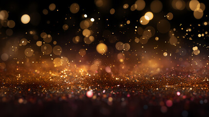 Featuring stunning soft bokeh lights and shiny elements. Abstract festive and new year background