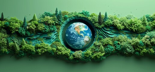 Obraz na płótnie Canvas Eco-Friendly Earth Globe: A Sustainable Gift for Earth Day Generative AI