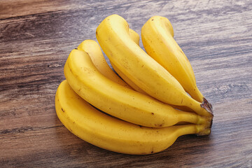 Tropical yellow banana fruit heap