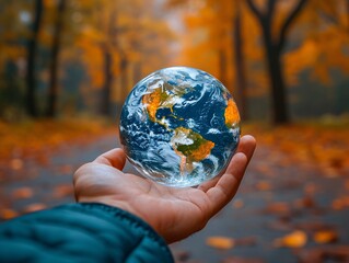 Autumn Leaves and the Blue Planet Generative AI