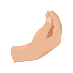 Italian gesture. Bellissimo italian tasty food hand gesture cartoon illustration.