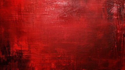 Fototapeta premium Red texture of oil paint strokes on canvas. Rough, brutal strokes. Artistic background