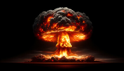 Majestic Mushroom Cloud: The Frightening Beauty of Nuclear Power Unleashed.
Generative AI.