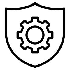 shield with gear icon