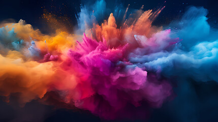 Dust explosion Holi background, indian traditional festival