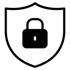 shield with padlock